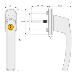 Fenstergriff FG210S abschließbar*Abus Outlet