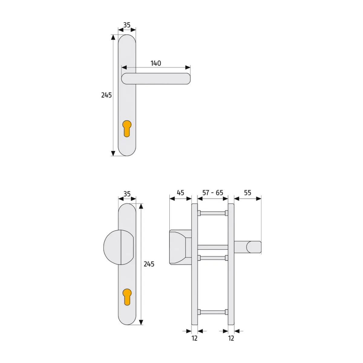 Schmalrahmengarnitur SRG 92 Watt einseitig^Abus Sale