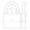Abus Vorhängeschloss 64TI/20 Twins