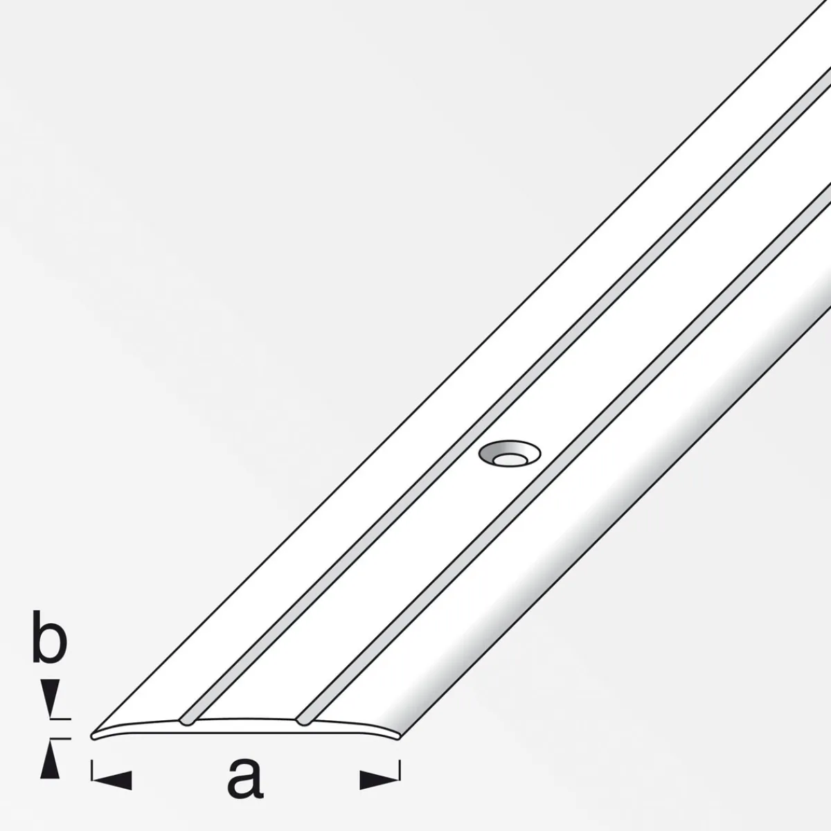 Übergangsprofil 37 x 2,5 mm 2m silber*Alfer New