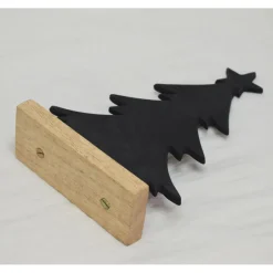 Aluminium Baum auf Sockel schwarz H21 cm