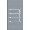 Aluminium Sicherheits-Haustür Brescia Exklusiv 75 mm grau 110 x 210 cm Anschlag rechts inkl Griffset^