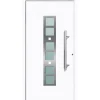 Aluminium Sicherheits-Haustür Pisa Superior 60 mm weiß 100 x 210 cm Anschlag rechts inkl Griffset^ Clearance
