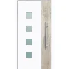 Aluminium Sicherheits-Haustür Messina Superior 60 mm weiß 110 x 210 cm Anschlag rechts inkl Griffset^ Discount