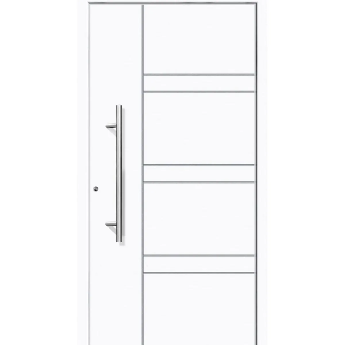 Aluminium Sicherheits-Haustür Cagliari Superior 60 mm weiß 100 x 210 cm Anschlag rechts inkl Griffset^ Clearance