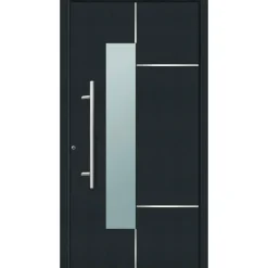 Aluminium Sicherheits-Haustür Bari Superior 60 mm anthrazit 110 x 210 cm Anschlag links inkl Griffset