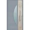 Aluminium Sicherheits-Haustür Modena Superior 60 mm grau 110 x 210 cm Anschlag rechts inkl Griffset