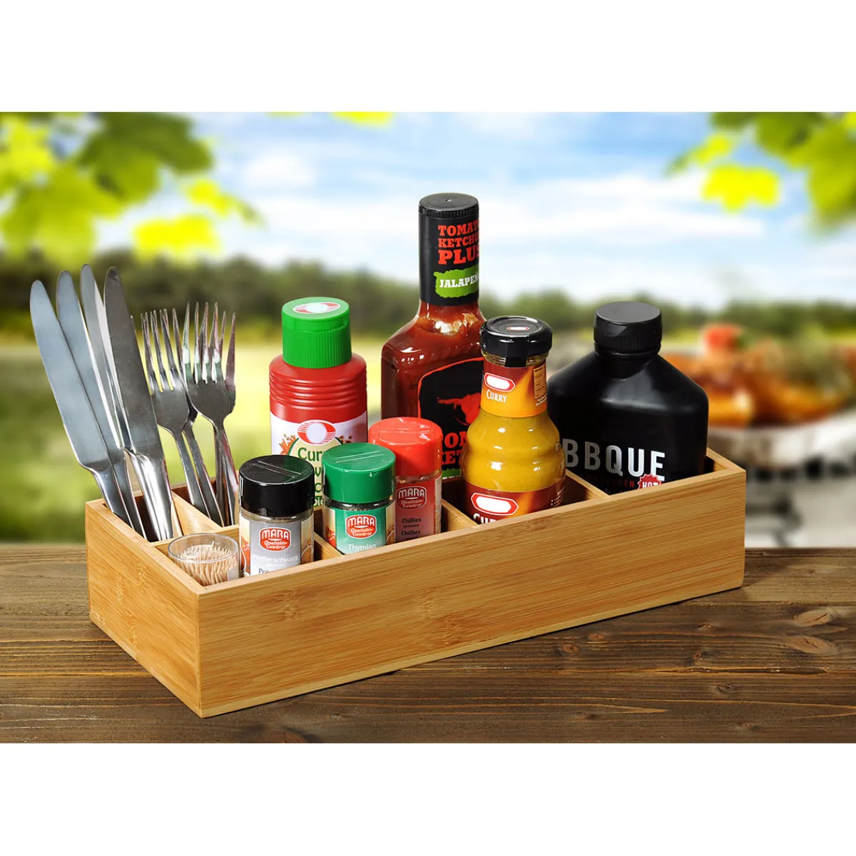 Aufbewahrungsbox 36 x 7,5 x 15 cm Bambus natur*Anton Kesper Clearance