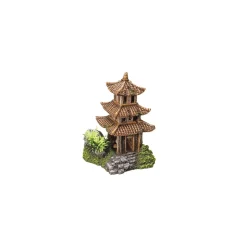 Aqua Ornaments Asiatischer Tempel mit Pflanzen 10 x 9 x 14,5 cm* New