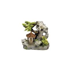 Aqua Ornaments Tempel an Klippe mit Pflanzen ca 19 x 13 x 17 cm^ Discount