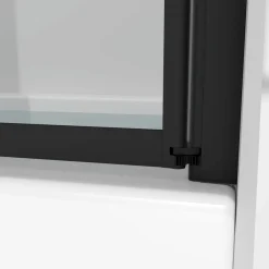 Aurlane Badewannenfaltwand Triple schwarz 125 143 cm