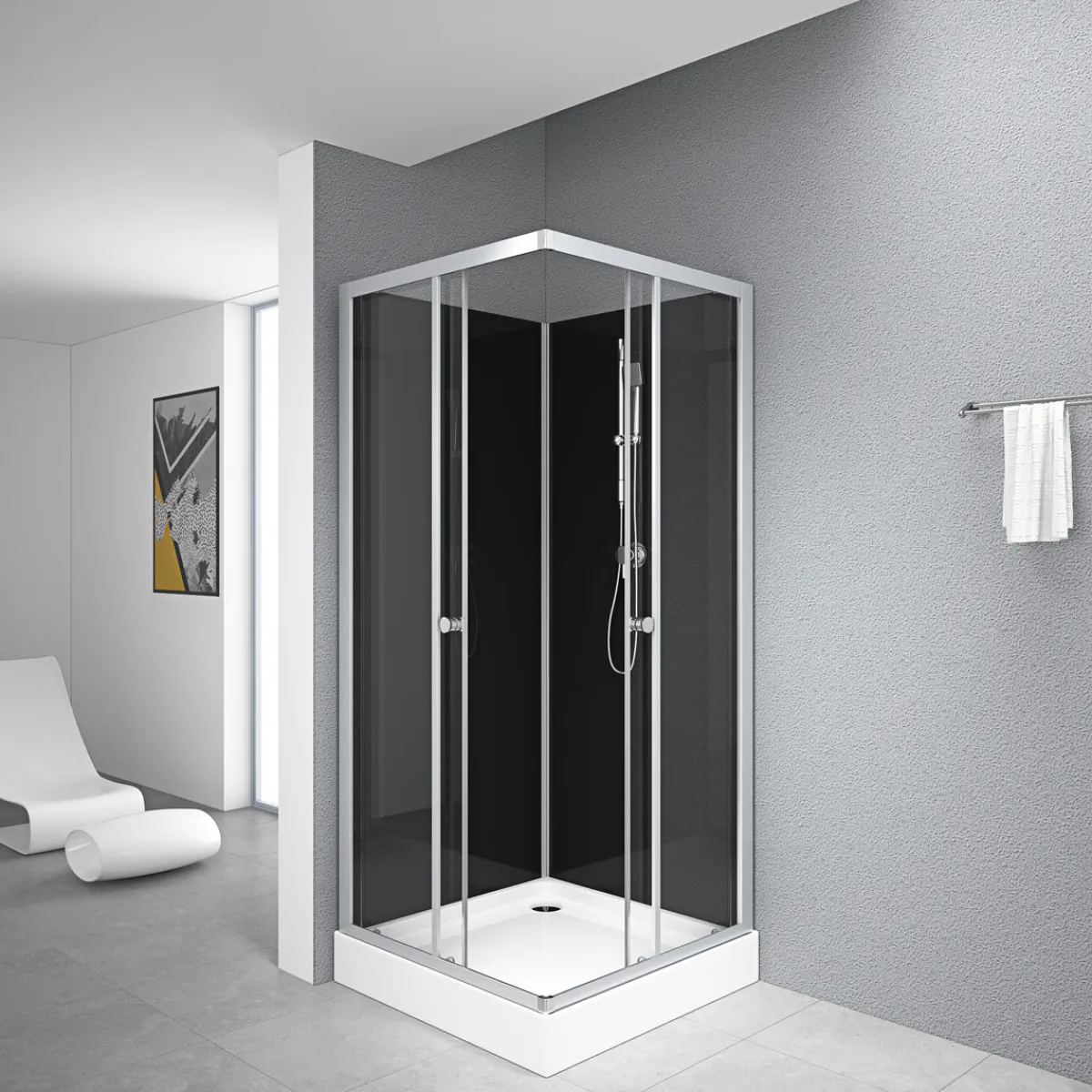 Designdusche Soft 80 x 80x 195 cm*Aurlane Outlet