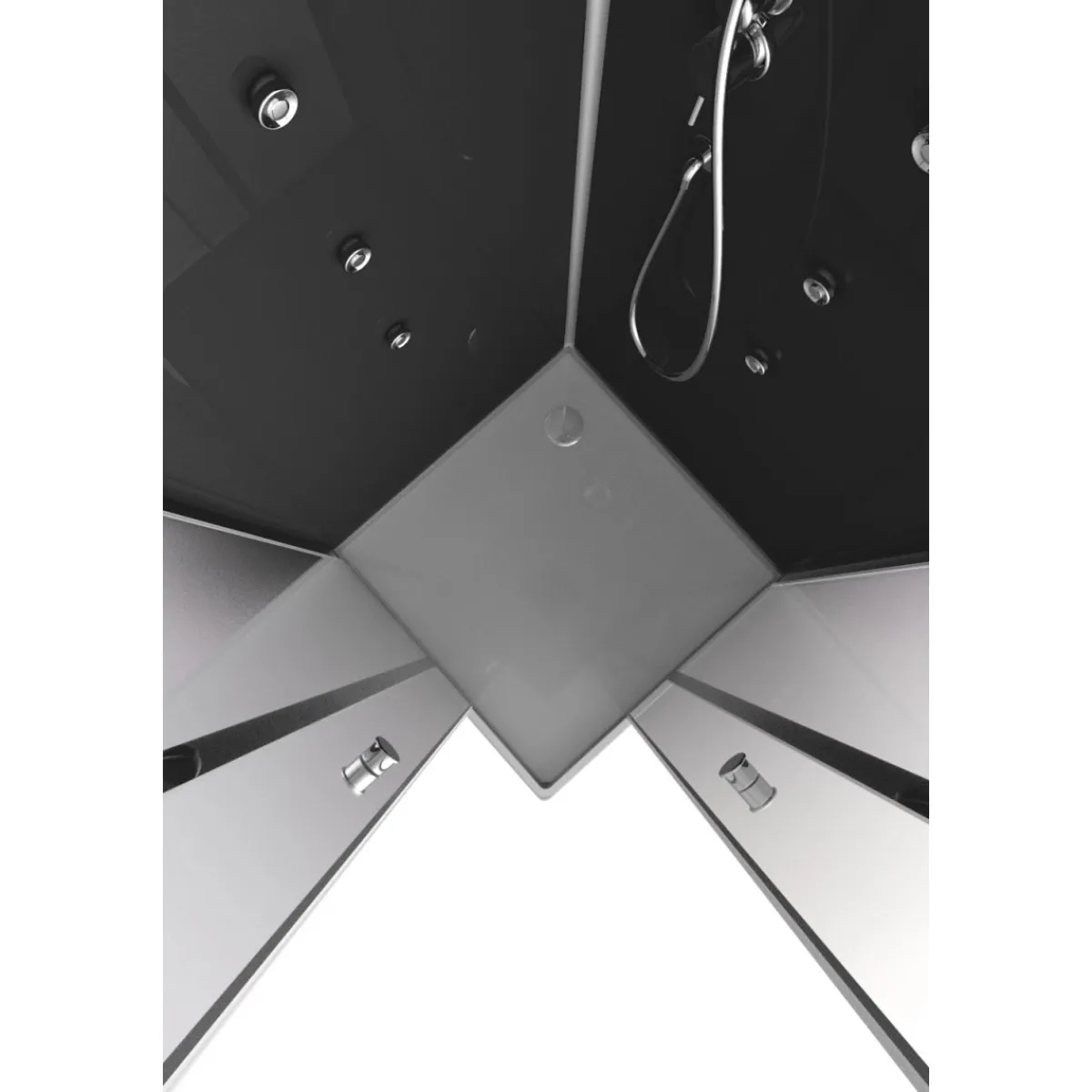 Aurlane Komplettdusche Colours Black 90 x 90 x 215 cm