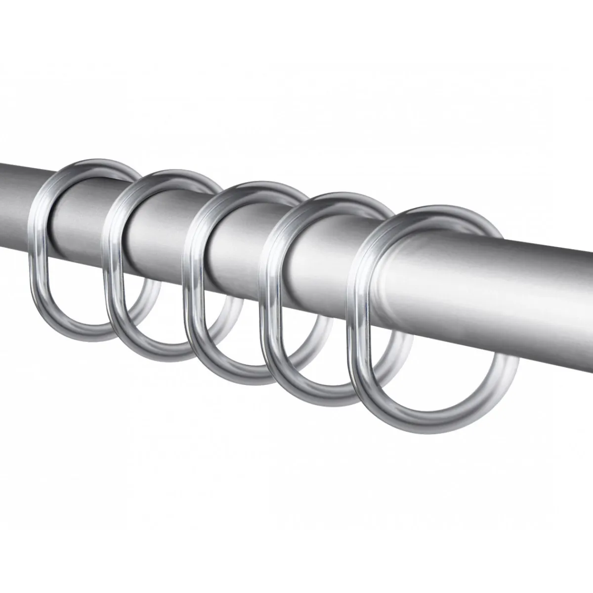 Basic Duschvorhangringe 12er Pack kristall