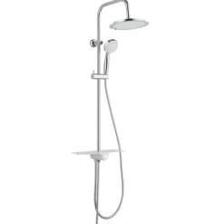 Überkopfbrauseset Aquastar mit Ablage chrom-weiß^