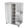 Weinregal mit feststellbaren Rollen grau marmoriert 37 x 60 x 82 cm^Better Home Clearance