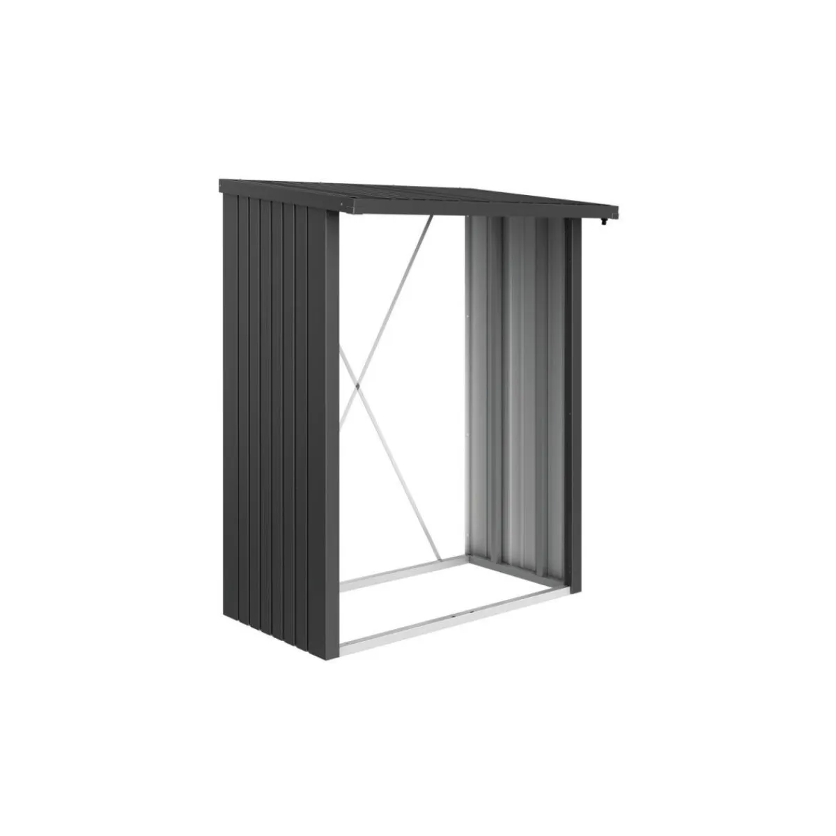Biohort Brennholzunterstand WoodStock 150 dunkelgrau-metallic