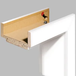 Komplett-Zarge 198,5 x 73,5 x 14 cm Softkante design-weiß rechts*Borne Online