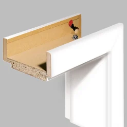 Komplett-Zarge 198,5 x 61 x 9 cm CPL weiß links*Borne