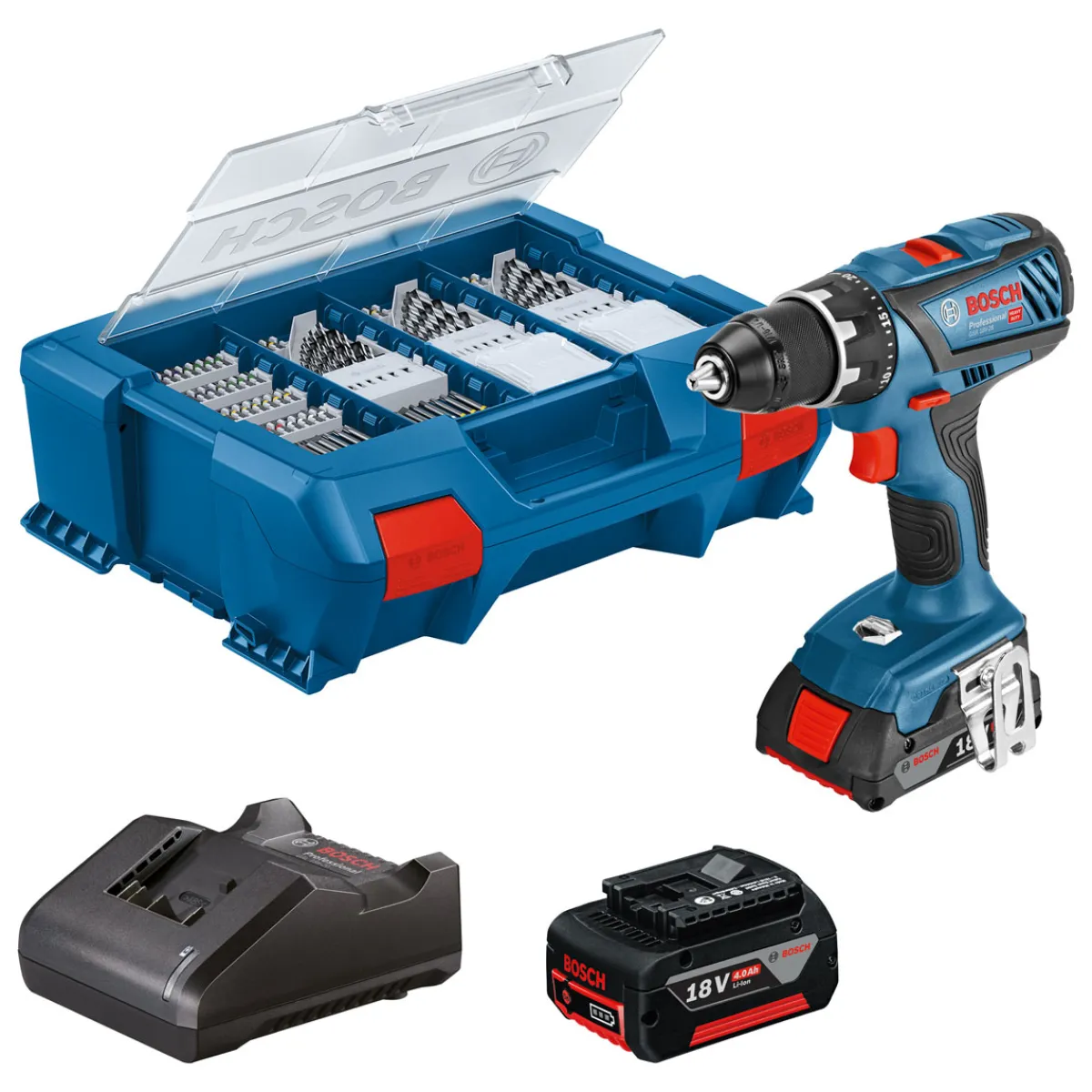 Akku-Bohrschrauber-Set GSR 18V-28 Professional 82-teiliges Zubehörset*Bosch Professional Clearance