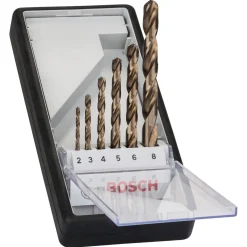 Bosch Professional Metallbohrer-Set Robust Line HSS-Co 2–8 mm 6-teilig