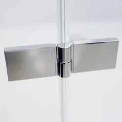 Breuer Drehfalttür Panorama für Seitenwand Anschlag links alu chromeffekt grau getönt 900 mm