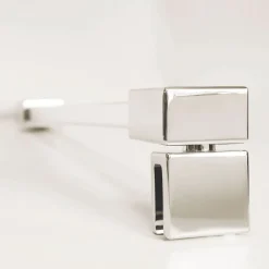 Breuer Drehtür Avanata mit Festteil für Seitenwand Anschlag rechts alu chromeffekt satiniert 1000 mm