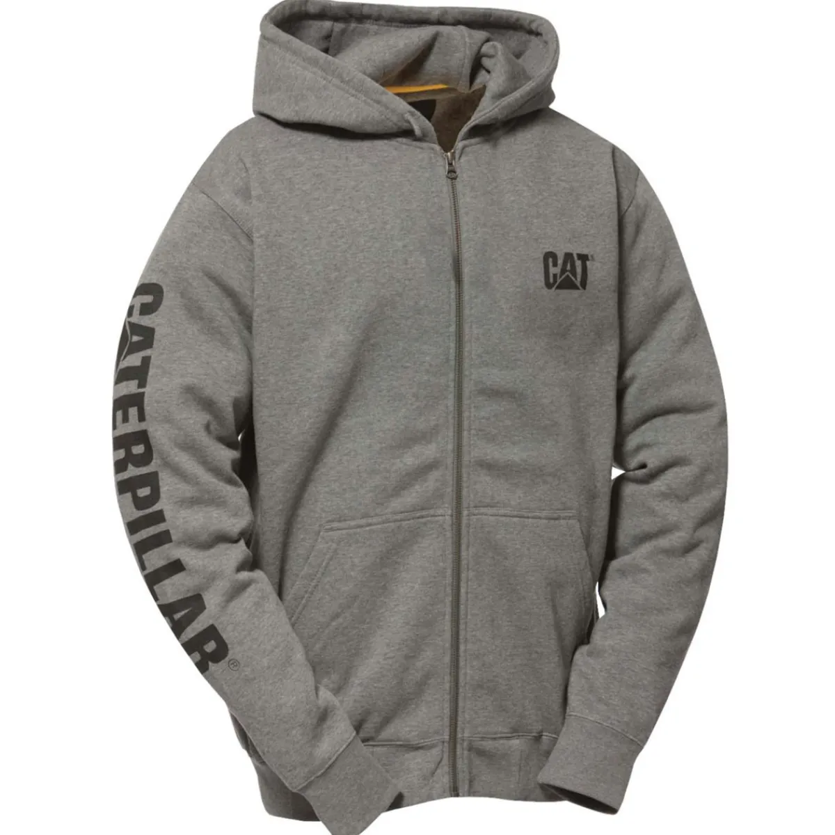 CAT Zip Hoodie Banner Gr. L dunkelgrau