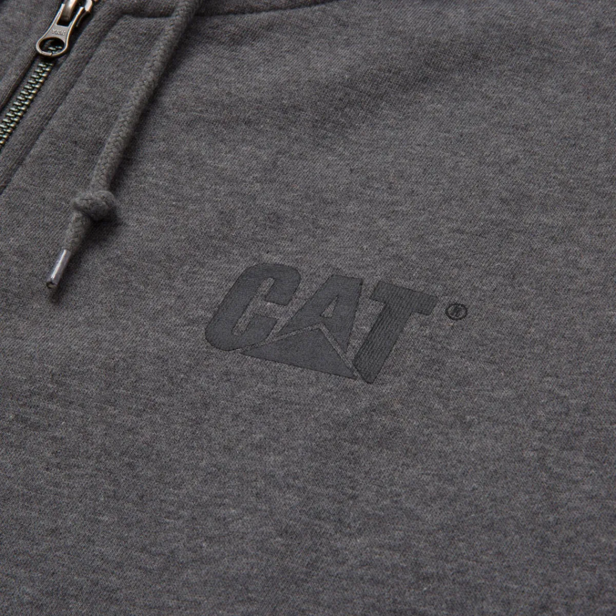 CAT Zip Hoodie Banner Gr. L dunkelgrau