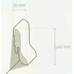 Clip-Parkettleiste SL 60 250 cm weiß
