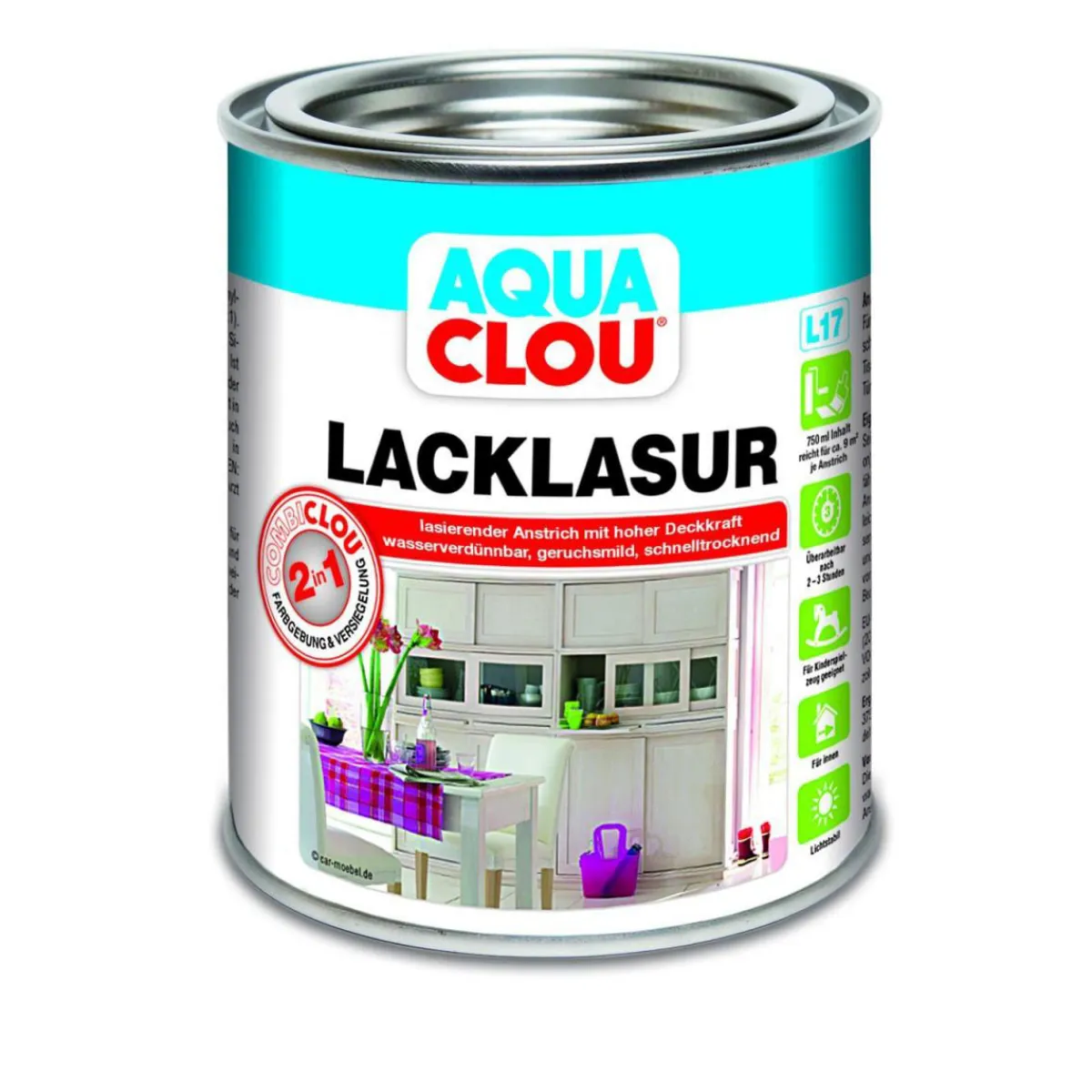 Clou L17 Aqua Lacklasur Farblos 750 ml^ New