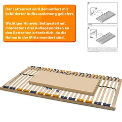 Lattenrost MULTIRA 28 Federleisten starr 70 x 200 cm*Coemo