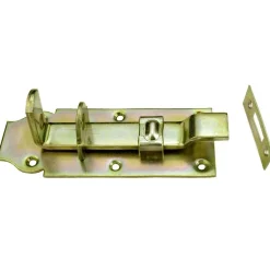 Schloßriegel gekröpft 50 x 120 mm verzinkt gelb*Connex Hot