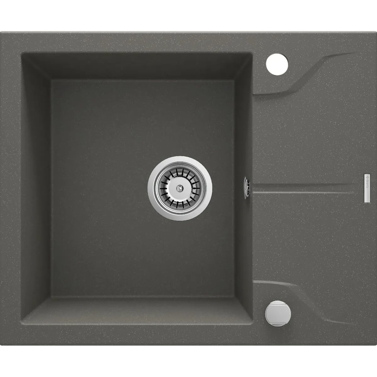 deante 1 Becken Granitspüle ANDANTE mit kurzer Abtropffläch anthrazit metallic