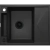 1 Becken Granitspüle MAGNETIC mit kurzer Abtropffläch graphit metallic^deante Hot