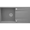 1 Becken Granitspüle ERIDAN mit Abtropffläche grau metallic^deante Clearance