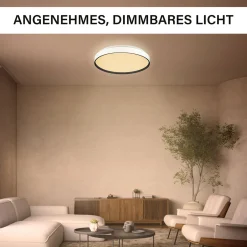 Decken-Wandleuchte SHINING JUPITER BLACK 1800K 24W