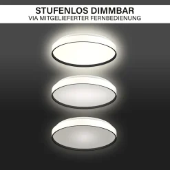 Decken-Wandleuchte SHINING JUPITER BLACK 1800K 24W