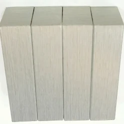 Dekor-Eckhölzer 1,9 x 1,9 x 6 cm 4 Stk Stahl gebürstet