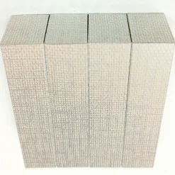 Dekor-Eckhölzer 1,9 x 1,9 x 6 cm 4 Stk Metall Leinen