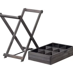 Hochbeet faltbar 58 x 38 x 75 cm grau^dobar New