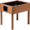 dobar Kinderhochbeet mit Kreidetafel 50 x 45 x 40 cm braun