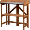 dobar Pflanztisch klappbar 85 x 89 x 44 cm braun