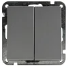 Doppel-/Wechselschalter Melbourne silber Serie 703