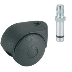 Doppelrolle für normale Böden mit Gewindestift M8 x 15 mm schwarz^Dörner + Helmer Clearance