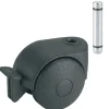 Dörner + Helmer Doppelrolle für normale Böden mit Stift und Feststeller 8 x 31 mm schwarz