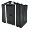 Gerätehaus Moritz carbon und weiß 204 x 186 x 132 cm*Durabil Online