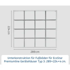 EcoStar Aluminium-Unterkonstruktion für Fußböden GH2 Typ3