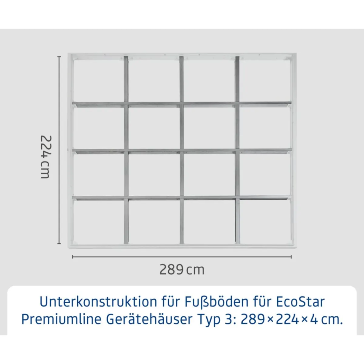 EcoStar Aluminium-Unterkonstruktion für Fußböden GH2 Typ3