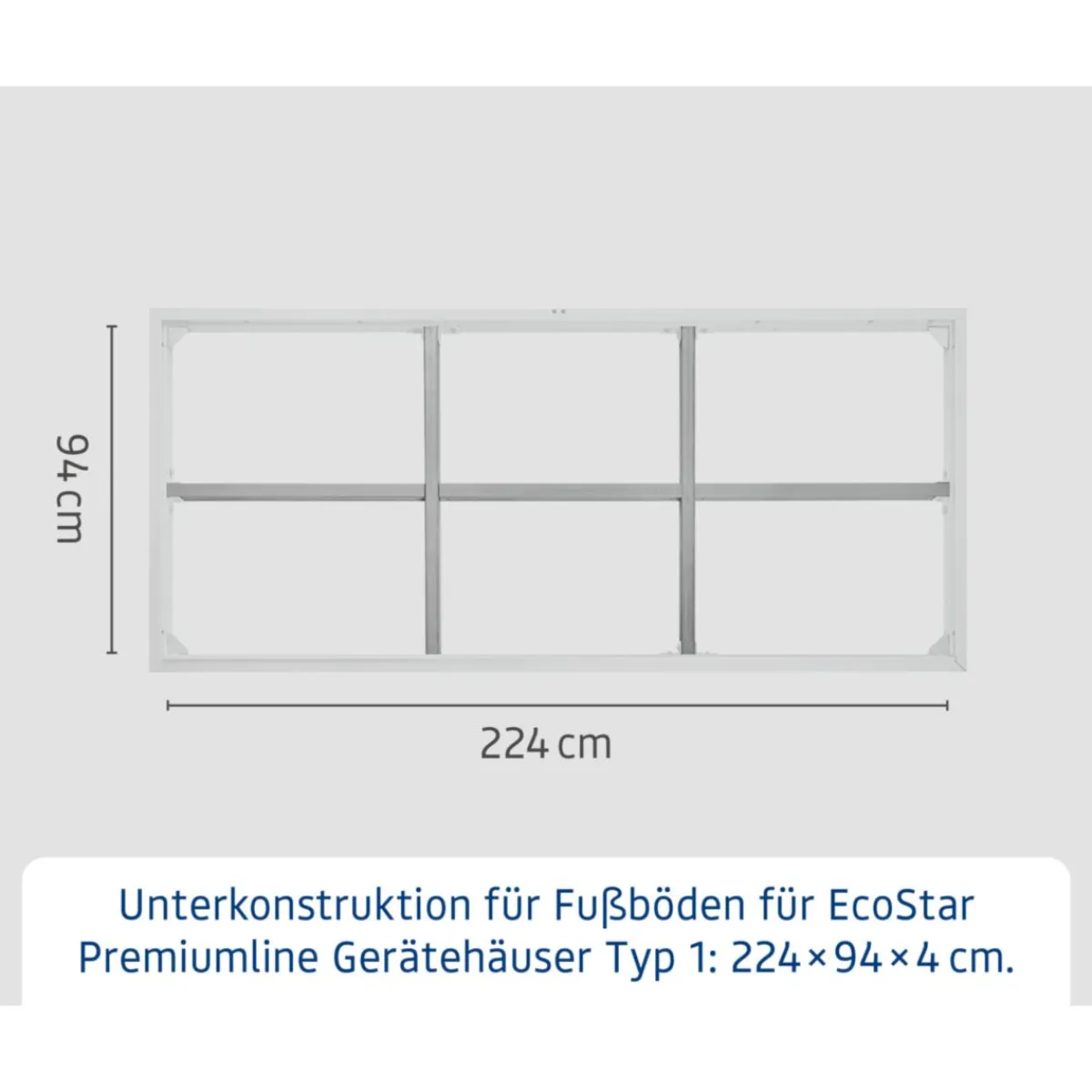 EcoStar Aluminium-Unterkonstruktion für Fußböden GH2 Typ1